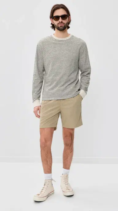Fair Harbor The Wilder Stretch Corduroy Shorts 7 Khaki | Thumbnail 5 Fair Harbor The Wilder Stretch Corduroy Shorts 7 Khaki | Thumbnail 5