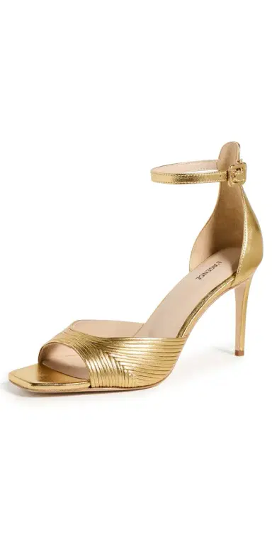 L'AGENCE Cici Sandals Gold Leather | Thumbnail 1 L'AGENCE Cici Sandals Gold Leather | Thumbnail 1