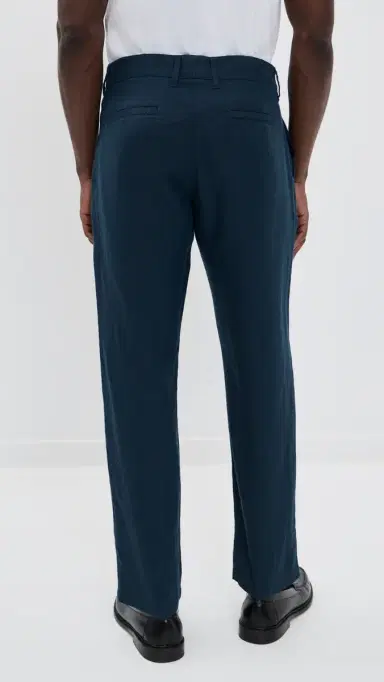 NN07 Aden Linen Trousers Navy Blue | Thumbnail 3 NN07 Aden Linen Trousers Navy Blue | Thumbnail 3