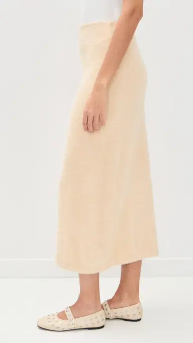 LE BOP Fuzzy Midi Skirt Oyster | Thumbnail 4 LE BOP Fuzzy Midi Skirt Oyster | Thumbnail 4