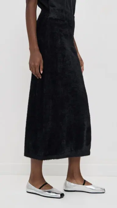 LE BOP Fuzzy Midi kirt Black | Thumbnail 4 LE BOP Fuzzy Midi kirt Black | Thumbnail 4