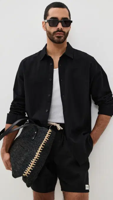 Rhythm Classic Linen Shirt Vintage Black | Thumbnail 2 Rhythm Classic Linen Shirt Vintage Black | Thumbnail 2