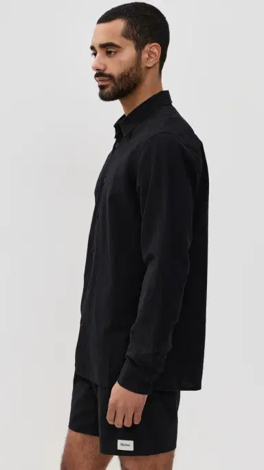 Rhythm Classic Linen Shirt Vintage Black | Thumbnail 5 Rhythm Classic Linen Shirt Vintage Black | Thumbnail 5