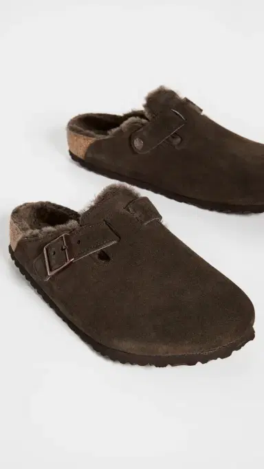 Birkenstock Boston Shearling Clogs Mocha/Mocha | Thumbnail 2 Birkenstock Boston Shearling Clogs Mocha/Mocha | Thumbnail 2