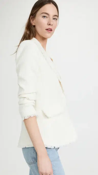 Cinq à Sept Boucle Khloe Blazer Gardenia | Thumbnail 4 Cinq à Sept Boucle Khloe Blazer Gardenia | Thumbnail 4