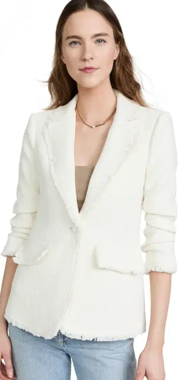 Cinq à Sept Boucle Khloe Blazer Gardenia | Thumbnail 1 Cinq à Sept Boucle Khloe Blazer Gardenia | Thumbnail 1