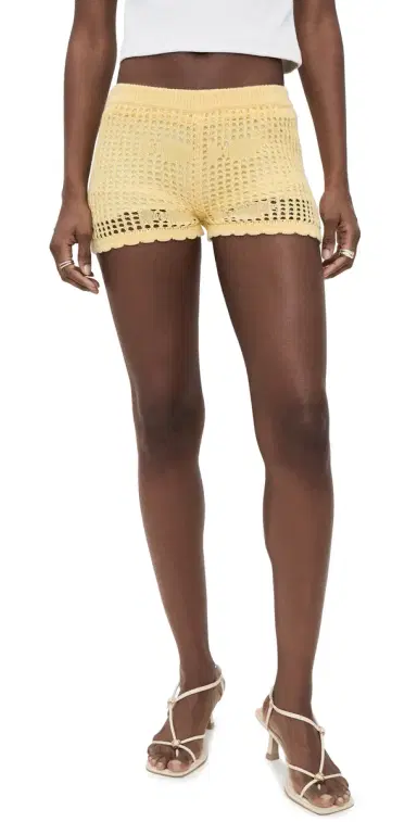 Bailey Rose Crochet Mini Shorts Buttermilk | Thumbnail 1 Bailey Rose Crochet Mini Shorts Buttermilk | Thumbnail 1