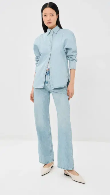 Bite Studios Ease Cotton Denim Jeans Brushed Light Blue | Thumbnail 5 Bite Studios Ease Cotton Denim Jeans Brushed Light Blue | Thumbnail 5