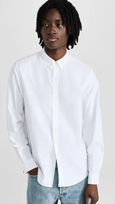A.P.C. A. P.C. Oxford Button Down Shirt White | Thumbnail 2 A.P.C. A. P.C. Oxford Button Down Shirt White | Thumbnail 2