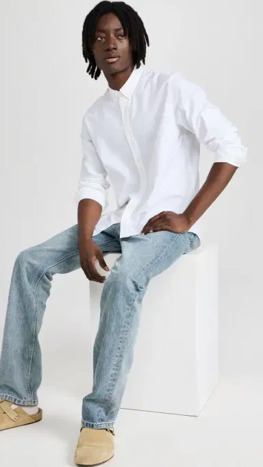 A.P.C. A. P.C. Oxford Button Down Shirt White | Thumbnail 5 A.P.C. A. P.C. Oxford Button Down Shirt White | Thumbnail 5