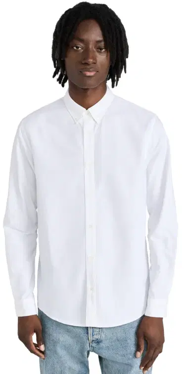 A.P.C. A. P.C. Oxford Button Down Shirt White | Thumbnail 1 A.P.C. A. P.C. Oxford Button Down Shirt White | Thumbnail 1