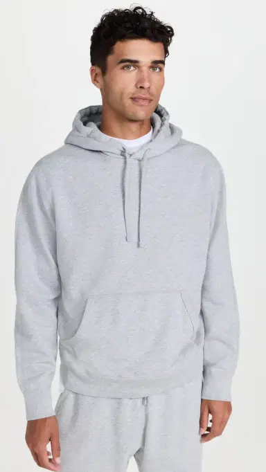 REIGNING CHAMP Midweight Terry Standard Hoodie Heather Grey | Thumbnail 2 REIGNING CHAMP Midweight Terry Standard Hoodie Heather Grey | Thumbnail 2