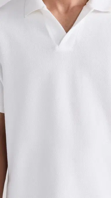 FRAME Short Sleeve Jacquard Polo Off White | Thumbnail 6 FRAME Short Sleeve Jacquard Polo Off White | Thumbnail 6