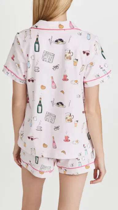 BedHead PJs Let's Do Brunch Shorty Pajama Set Let's Do Brunch | Thumbnail 3 BedHead PJs Let's Do Brunch Shorty Pajama Set Let's Do Brunch | Thumbnail 3