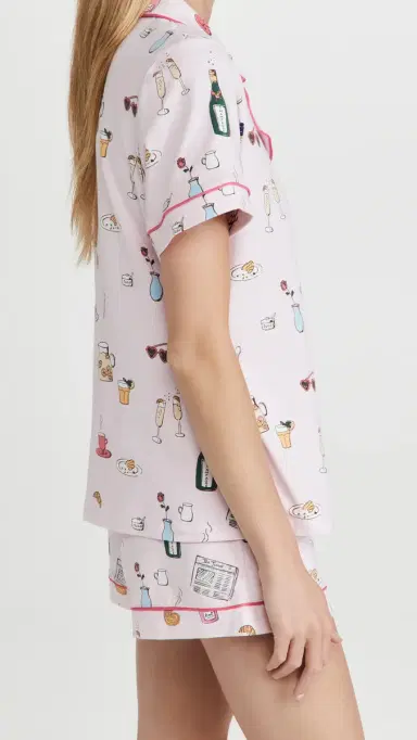 BedHead PJs Let's Do Brunch Shorty Pajama Set Let's Do Brunch | Thumbnail 4 BedHead PJs Let's Do Brunch Shorty Pajama Set Let's Do Brunch | Thumbnail 4