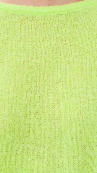 American Vintage Lightweight Wool weater Citronnade Fluo Chine | Thumbnail 6 American Vintage Lightweight Wool weater Citronnade Fluo Chine | Thumbnail 6