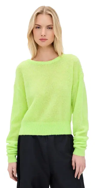 American Vintage Lightweight Wool weater Citronnade Fluo Chine | Thumbnail 1 American Vintage Lightweight Wool weater Citronnade Fluo Chine | Thumbnail 1