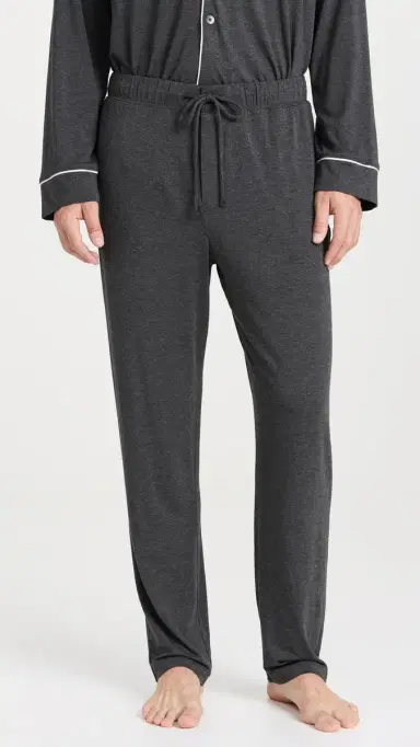 Eberjey William Modal ong Pajamas Set Charcoal Heather/ | Thumbnail 5 Eberjey William Modal ong Pajamas Set Charcoal Heather/ | Thumbnail 5