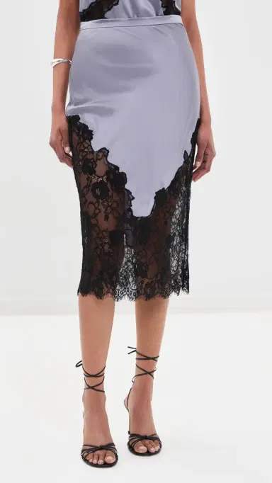Fleur du Mal Juliet Lace and ilk kirt Lavender moke | Thumbnail 2 Fleur du Mal Juliet Lace and ilk kirt Lavender moke | Thumbnail 2