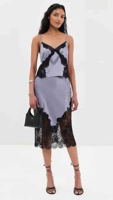 Fleur du Mal Juliet Lace and ilk kirt Lavender moke | Thumbnail 5 Fleur du Mal Juliet Lace and ilk kirt Lavender moke | Thumbnail 5