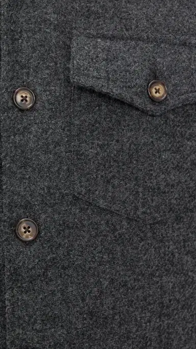 Portuguese Flannel Wool Field hirt Jacket Grey | Thumbnail 6 Portuguese Flannel Wool Field hirt Jacket Grey | Thumbnail 6