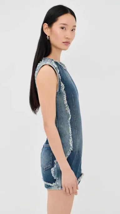 Acne Studios Denim Mini Dress Mid Blue | Thumbnail 4 Acne Studios Denim Mini Dress Mid Blue | Thumbnail 4