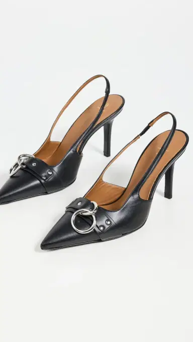 R13 Sling Back Heels with Ring Black 38 | Thumbnail 5 R13 Sling Back Heels with Ring Black 38 | Thumbnail 5