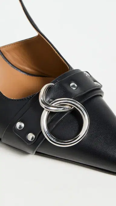 R13 Sling Back Heels with Ring Black 38 | Thumbnail 6 R13 Sling Back Heels with Ring Black 38 | Thumbnail 6