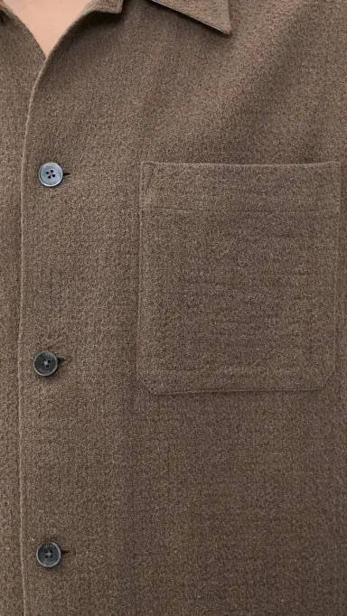 FRAME Open Weave Shirt Warm Grey | Thumbnail 6 FRAME Open Weave Shirt Warm Grey | Thumbnail 6