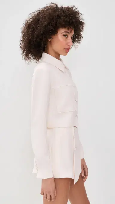 Good American Luxe Suiting Cropped Jacket Soft Shell | Thumbnail 4 Good American Luxe Suiting Cropped Jacket Soft Shell | Thumbnail 4