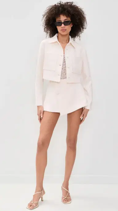 Good American Luxe Suiting Cropped Jacket Soft Shell | Thumbnail 5 Good American Luxe Suiting Cropped Jacket Soft Shell | Thumbnail 5
