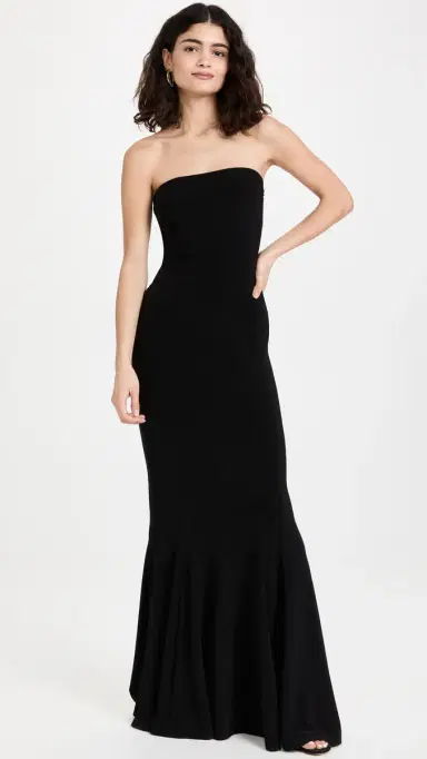Norma Kamali Strapless Fishtail Gown Black L | Thumbnail 5 Norma Kamali Strapless Fishtail Gown Black L | Thumbnail 5