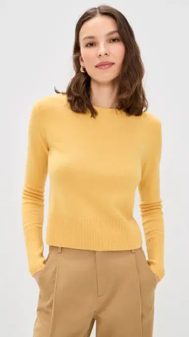 Jenni Kayne Cashmere Crew Neck Sweater Golden | Thumbnail 2 Jenni Kayne Cashmere Crew Neck Sweater Golden | Thumbnail 2