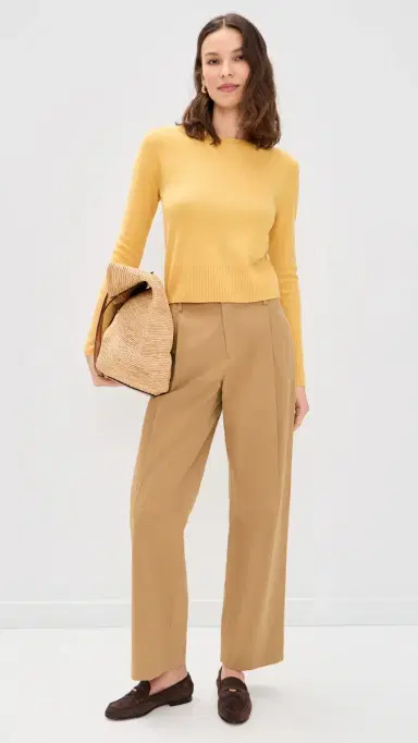 Jenni Kayne Cashmere Crew Neck Sweater Golden | Thumbnail 5 Jenni Kayne Cashmere Crew Neck Sweater Golden | Thumbnail 5