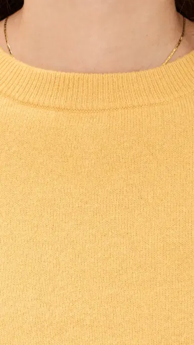 Jenni Kayne Cashmere Crew Neck Sweater Golden | Thumbnail 6 Jenni Kayne Cashmere Crew Neck Sweater Golden | Thumbnail 6