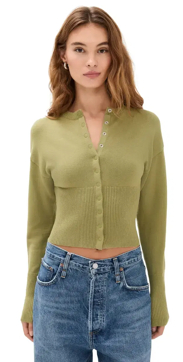 Head In The Clouds Cardigan Olive Head In The Clouds Cardigan Olive