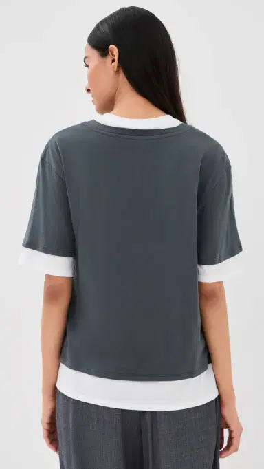 TWP Double Up Tee Charcoal/White | Thumbnail 3 TWP Double Up Tee Charcoal/White | Thumbnail 3