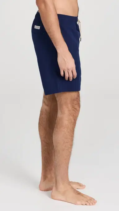 Fair Harbor The Bayberry Swim Trunks 7 Navy Seersucker L | Thumbnail 4 Fair Harbor The Bayberry Swim Trunks 7 Navy Seersucker L | Thumbnail 4