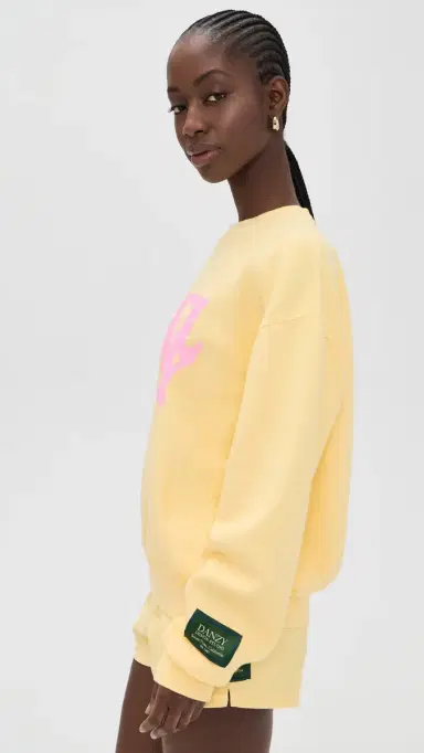 DANZY Hotel Danzy Crew Sweatshirt Yellow | Thumbnail 4 DANZY Hotel Danzy Crew Sweatshirt Yellow | Thumbnail 4