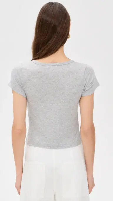 Éterne Short Sleeve Baby Tee Heather Grey | Thumbnail 3 Éterne Short Sleeve Baby Tee Heather Grey | Thumbnail 3