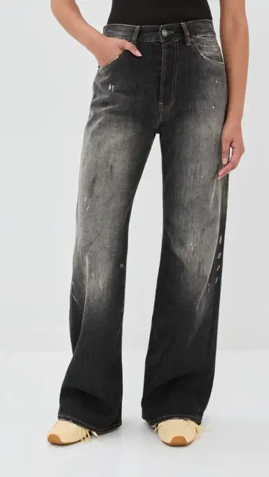 Acne Studios Distressed Paint Jeans Black | Thumbnail 2 Acne Studios Distressed Paint Jeans Black | Thumbnail 2