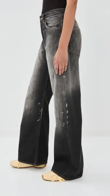 Acne Studios Distressed Paint Jeans Black | Thumbnail 4 Acne Studios Distressed Paint Jeans Black | Thumbnail 4
