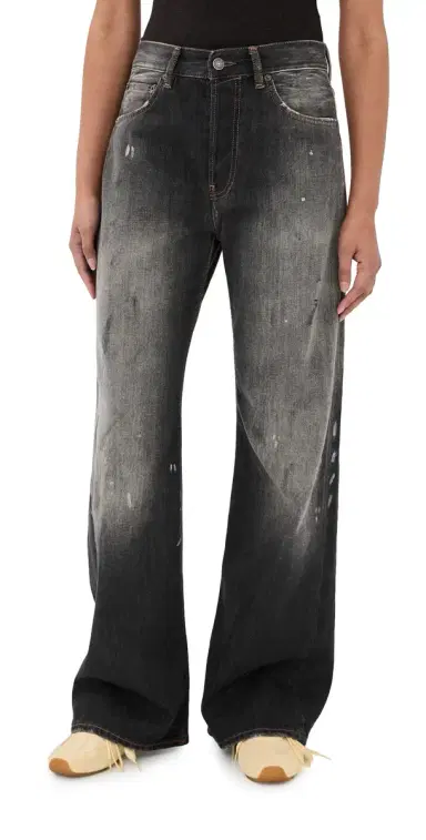 Acne Studios Distressed Paint Jeans Black | Thumbnail 1 Acne Studios Distressed Paint Jeans Black | Thumbnail 1