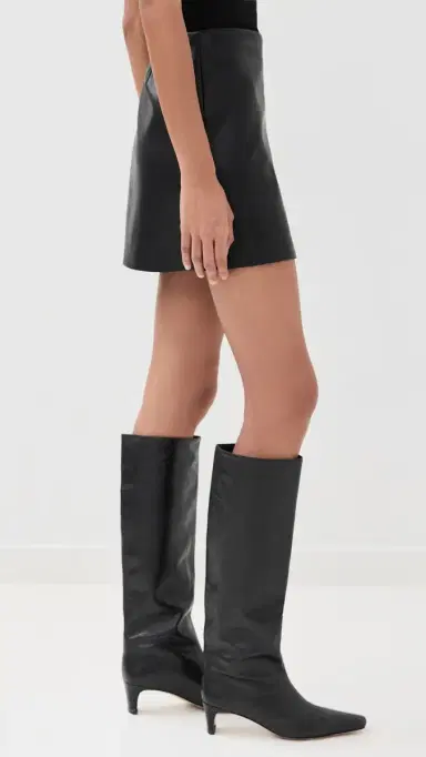 LE BOP Bianca Faux Leather iniskirt Black | Thumbnail 4 LE BOP Bianca Faux Leather iniskirt Black | Thumbnail 4