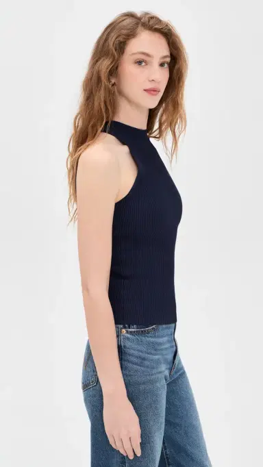 DL1961 ock Neck Instasculpt Top Bright Navy | Thumbnail 4 DL1961 ock Neck Instasculpt Top Bright Navy | Thumbnail 4
