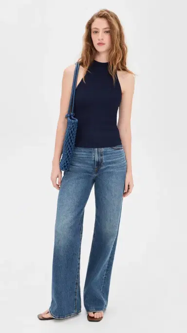 DL1961 ock Neck Instasculpt Top Bright Navy | Thumbnail 5 DL1961 ock Neck Instasculpt Top Bright Navy | Thumbnail 5