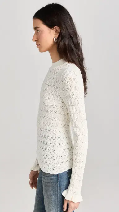 Sea Rue Fine Knit Gauge Knit High Neck Sweater Cream XL | Thumbnail 4 Sea Rue Fine Knit Gauge Knit High Neck Sweater Cream XL | Thumbnail 4