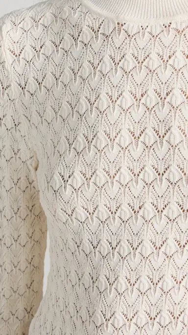 Sea Rue Fine Knit Gauge Knit High Neck Sweater Cream XL | Thumbnail 6 Sea Rue Fine Knit Gauge Knit High Neck Sweater Cream XL | Thumbnail 6