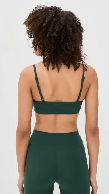Sporty & Rich Serif Logo Mini Sports Bra Forest | Thumbnail 3 Sporty & Rich Serif Logo Mini Sports Bra Forest | Thumbnail 3