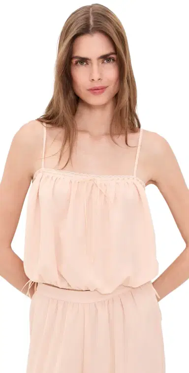 WAYF Jasmine Cami Top Peach | Thumbnail 1 WAYF Jasmine Cami Top Peach | Thumbnail 1